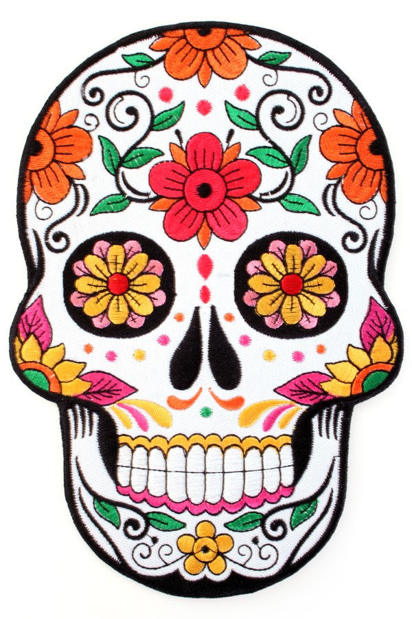 embleem sugar skull groot