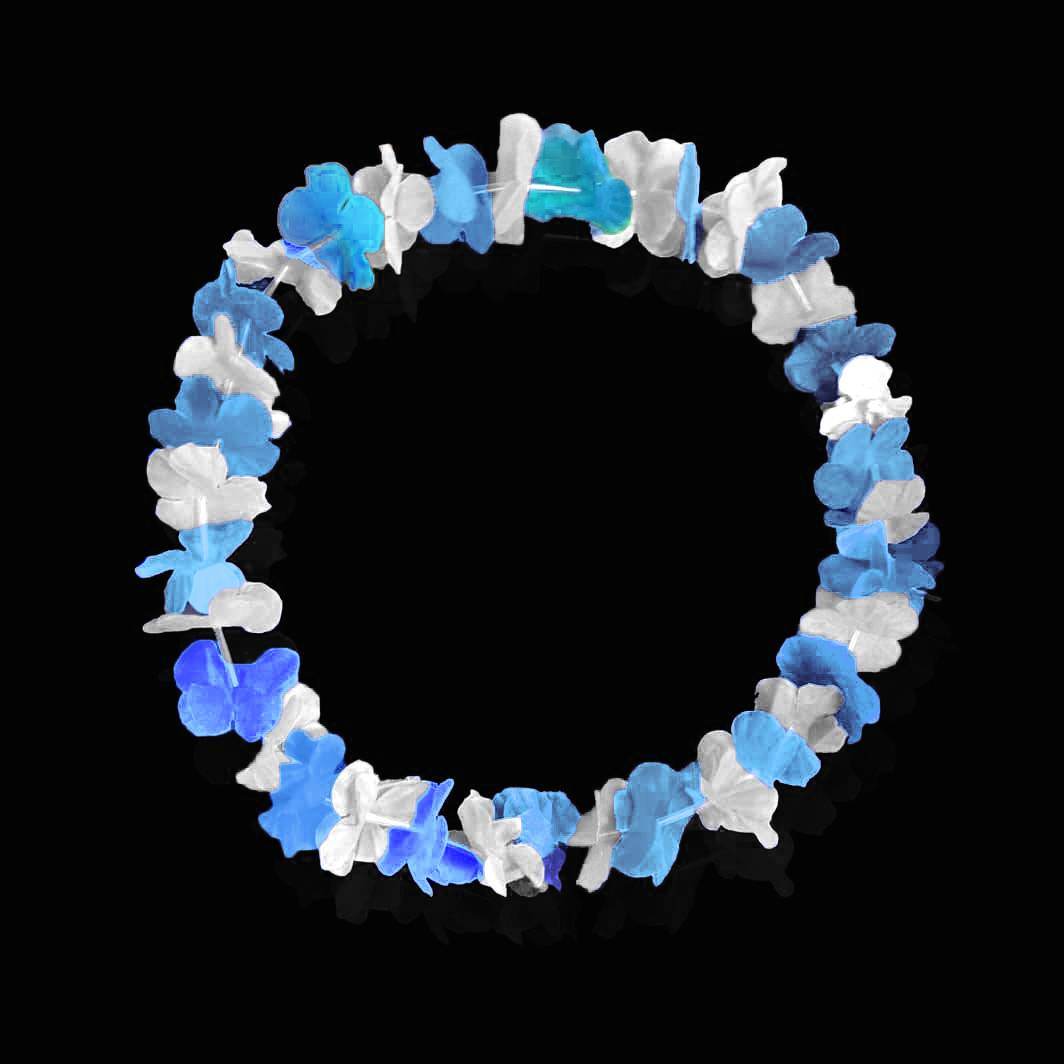 festival Blauw/wit Hawaii krans