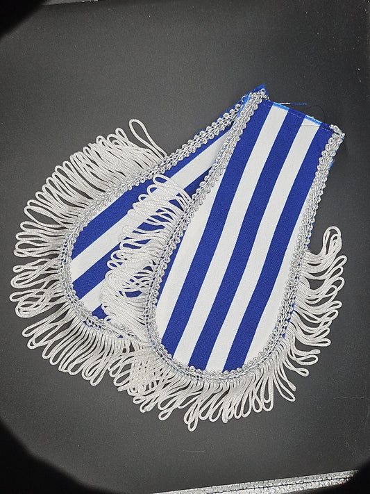 epauletten blauw wit (handmade)