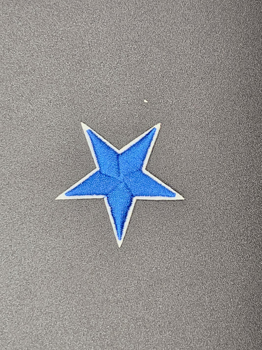 Embleem ster blauw/wit