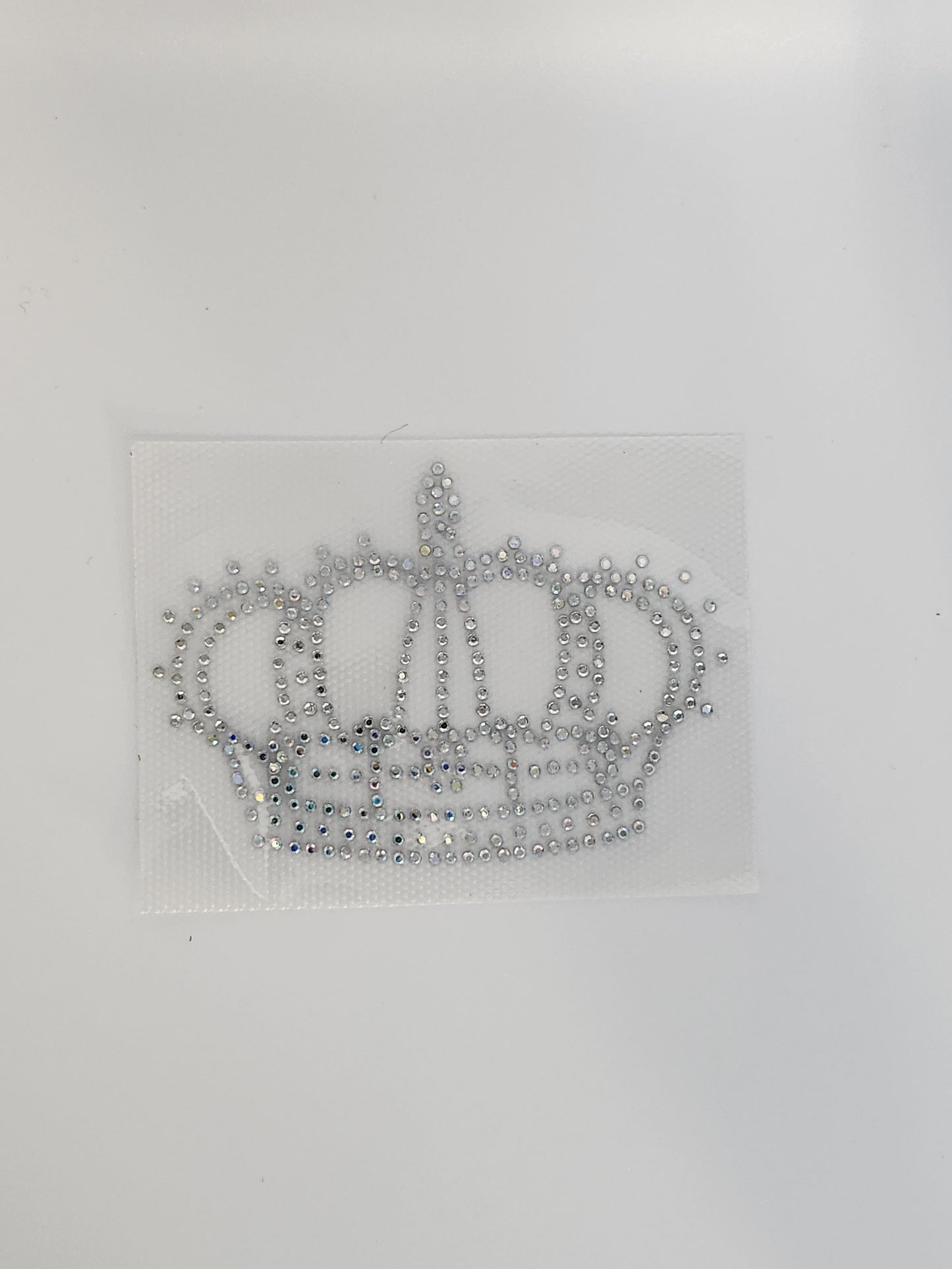 Strass embleem luxe kroon zilver